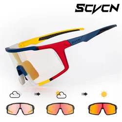 Scvcn Red Photochromic Glasses Bicycle Blue Glasses Sports Men's Sunglasses MTB Road Bike Eyewear Women Cycling Goggles Racing