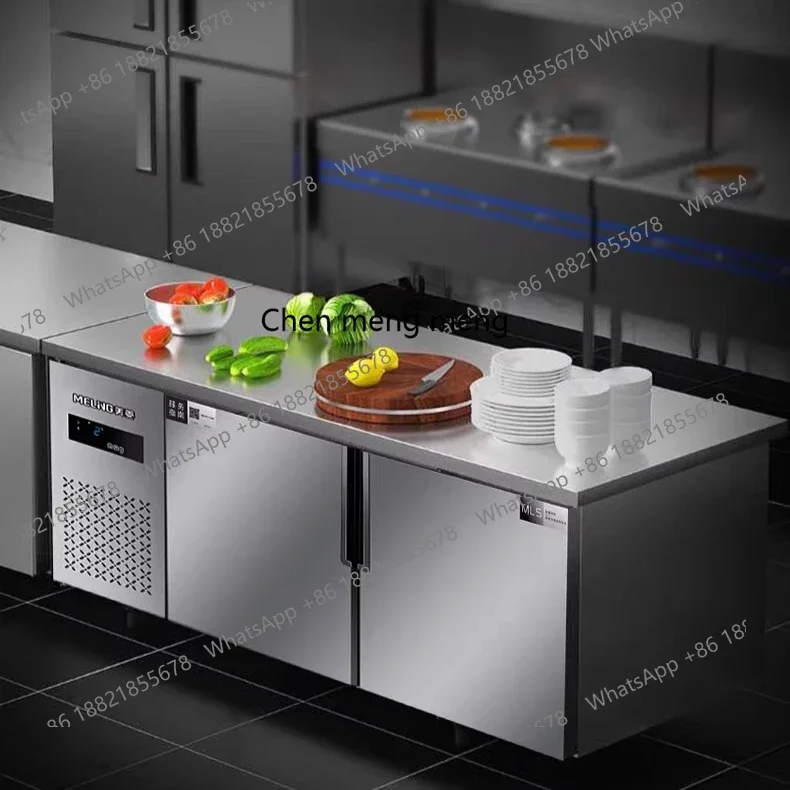 

Commercial console freezer 1.5/1 meters refrigerated frozen stainless steel all-copper tube fresh-keeping workbench