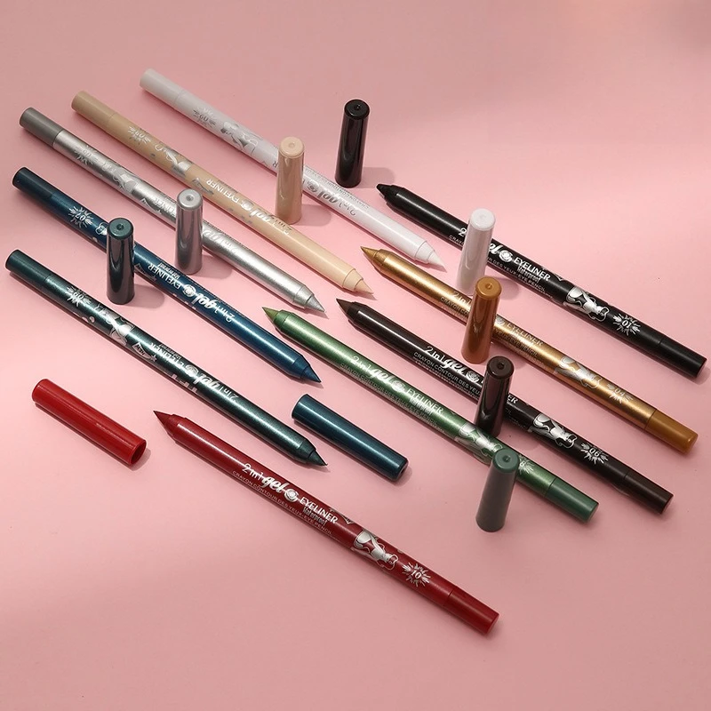 1 pz impermeabile e resistente al sudore monocromatico correttore durevole e non sbavature penna gel eyeliner lipliner strumento per il trucco degli occhi