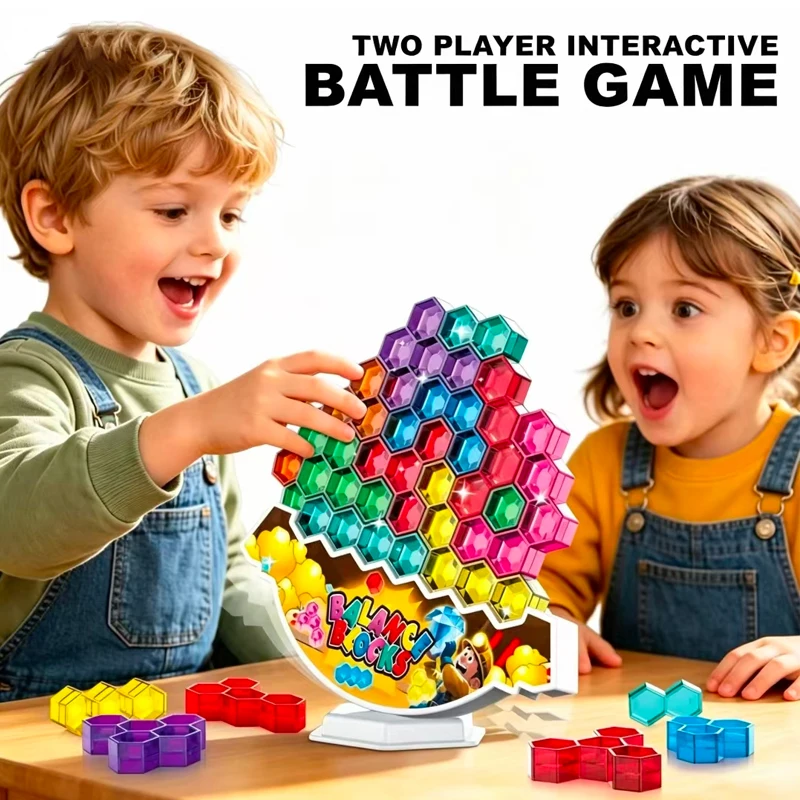 

Hot 16/32PC Balance Stacking Games Buliding Blocks Adults Kids Tower Block Bricks Toys For Boys Girls Blocks Puzzle Birthday Gif