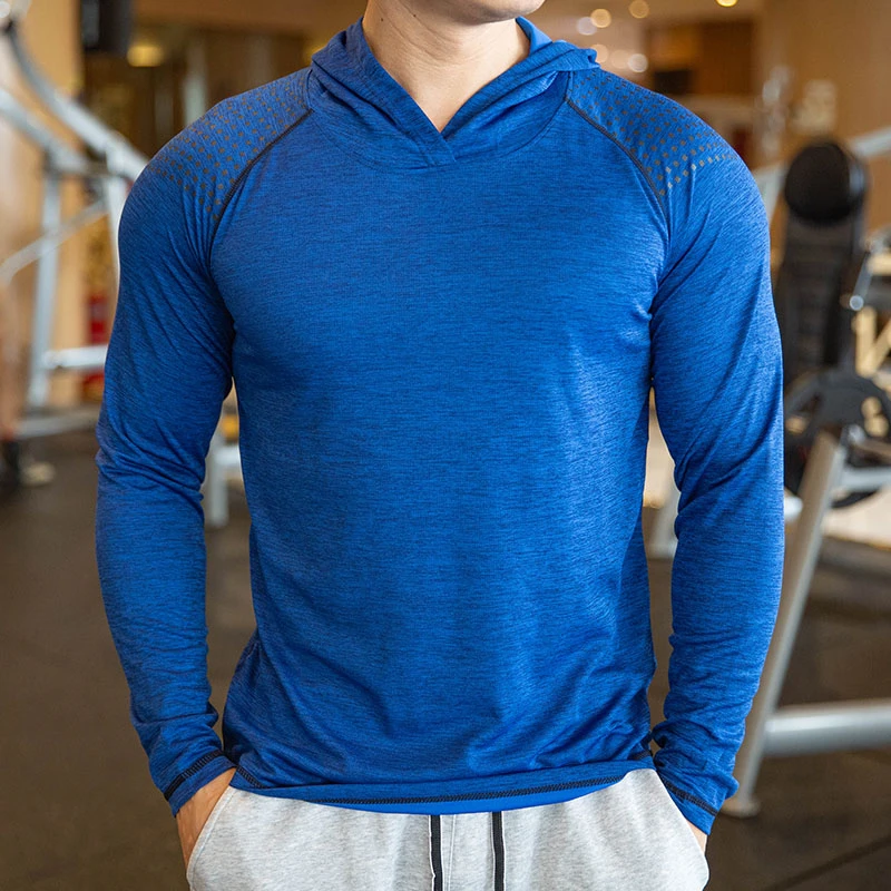 Sudaderas con capucha de secado rápido para hombre, ropa deportiva informal para correr, gimnasio al aire libre, Verano