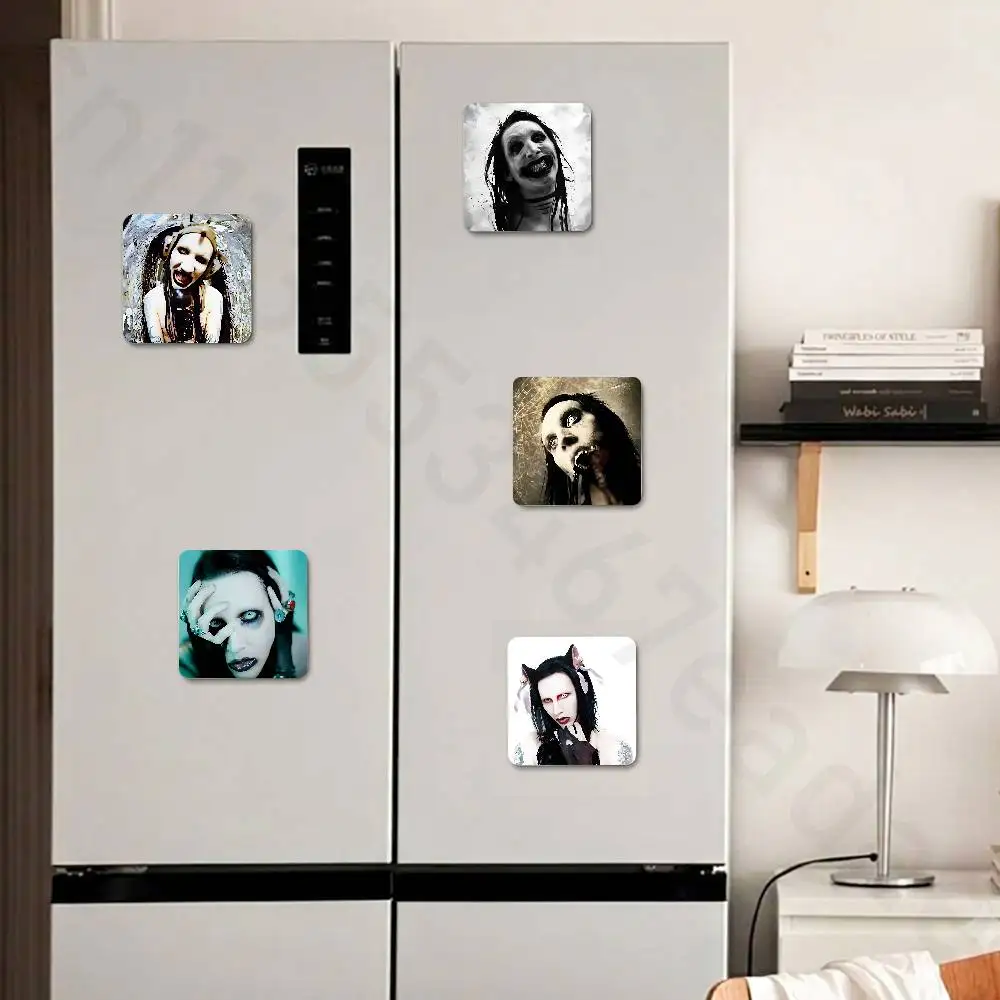 M-MarilynS M-MansonS Fridge Magnets Magnetic Refrigerator Memorial Gifts For Kitchen Office Locker Travel Home Deco