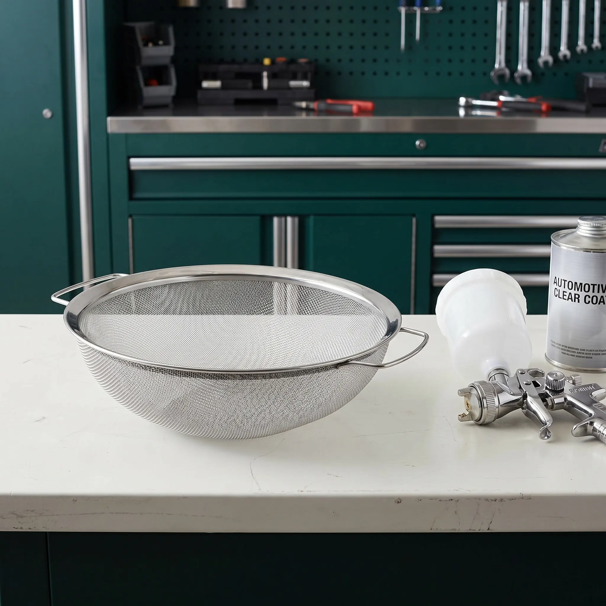 Reusable Stainless Steel Paint Strainer Funnel for Oil Latex Water-Based Paints Fine Filter Screen Spray Machine Home Renovation
