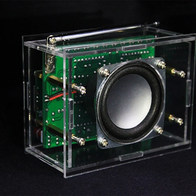 FM-Radio Elektronik-Kit Produktionsschweißen RDA5807 Einstellbare Frequenz 87-108 MHz mit LCD-Display LED-Licht für DIY-PZZW