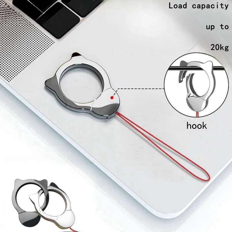 Phone Lanyard Metal Ring Holder,Cell Phone Ring Holder with hooks,Suspended Finger Grip Fit Most of The Phones, Tablet and Case