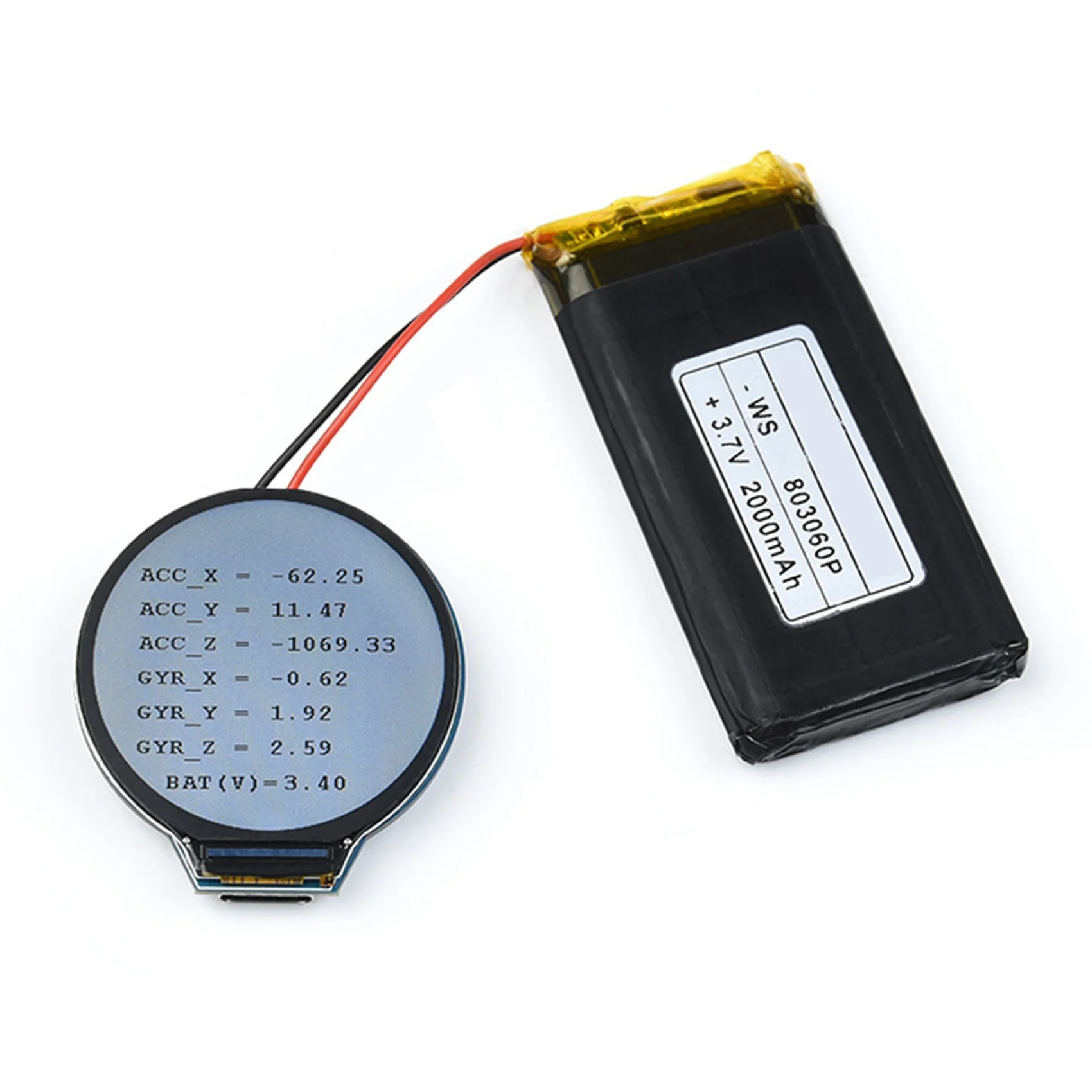 A98Z For Raspberry Pi RP2040 Development Board 1.28Inch Screen Display Round / LCD / Gyroscope Sensors Accelerometer
