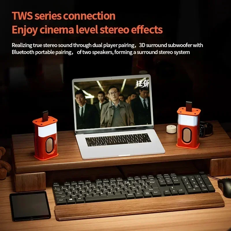 기계식 스타일 미니 스피커, 휴대용 투명 무선 블루투스 스테레오, 소형 서라운드 스피커, 오디오 플레이어 확성기