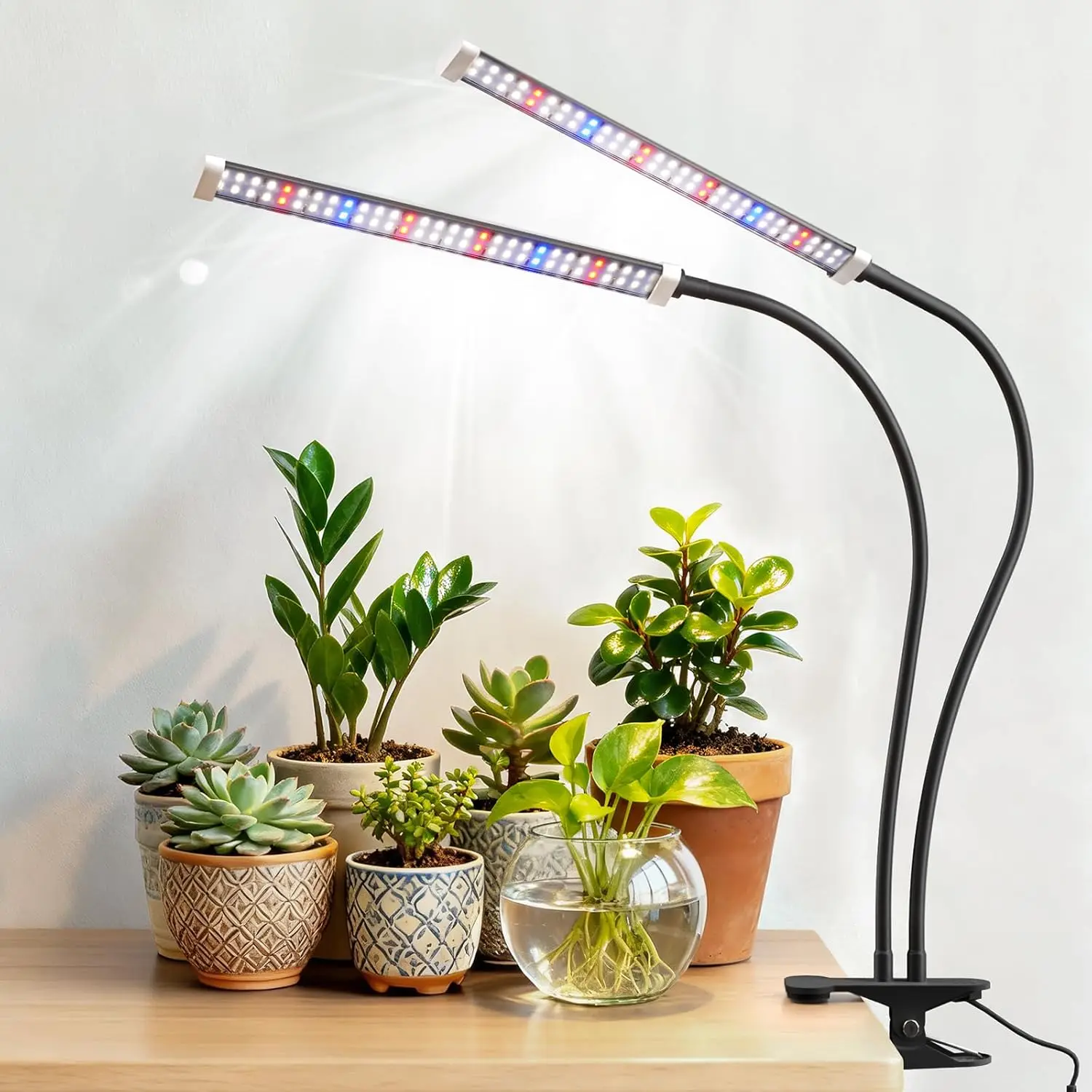 

120 LED Full Spectrum Grow Light for Indoor Plants, Dimmable with Timer & Adjustable Stand