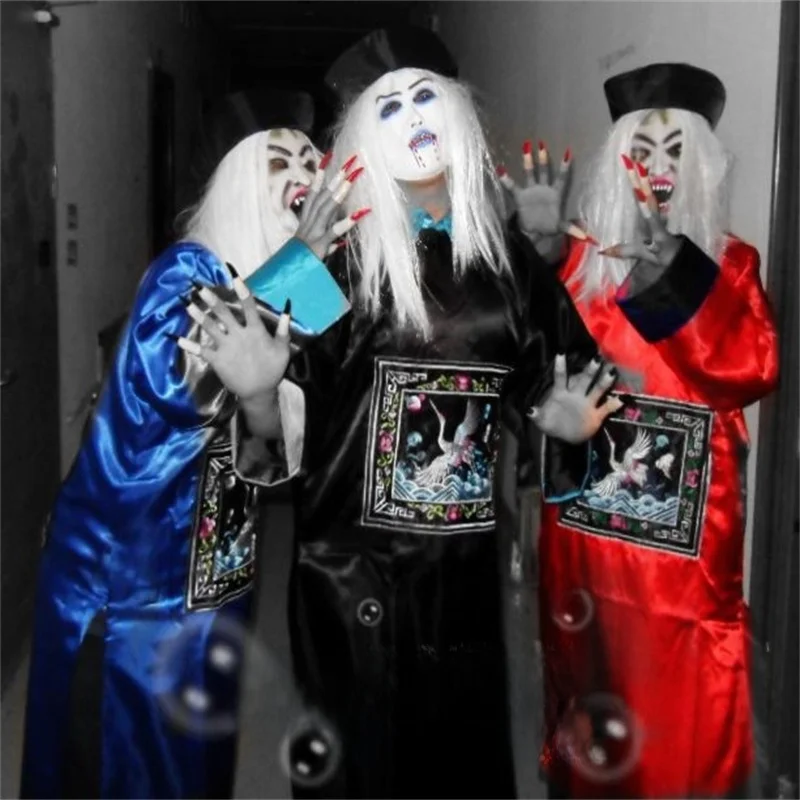 

loween Zombie Costume July 5 Ghost Festival Ghost Costume Qing Dynas Official Costume Stage Performance Clothing...