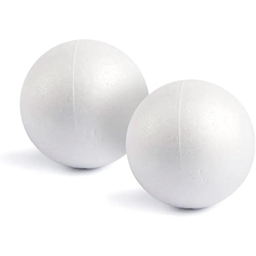 

Styrofoam Balls - 6-Inch White Pack of 2 - Smooth Foam Spheres for Crafts and Painting - Foam Craft Balls and DIY Project Suppl