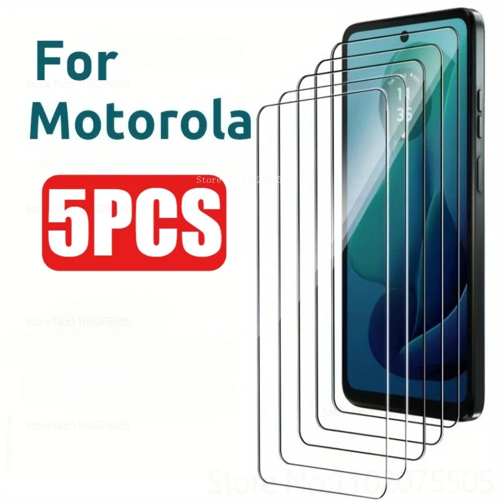 

5pcs Tempered Glass Screen Protector Film for Motorola Moto Edge 60 Fusion 50 Ultra 60 Stylus 50 Pro 50Neo 40/30 Pro Bubble-Free