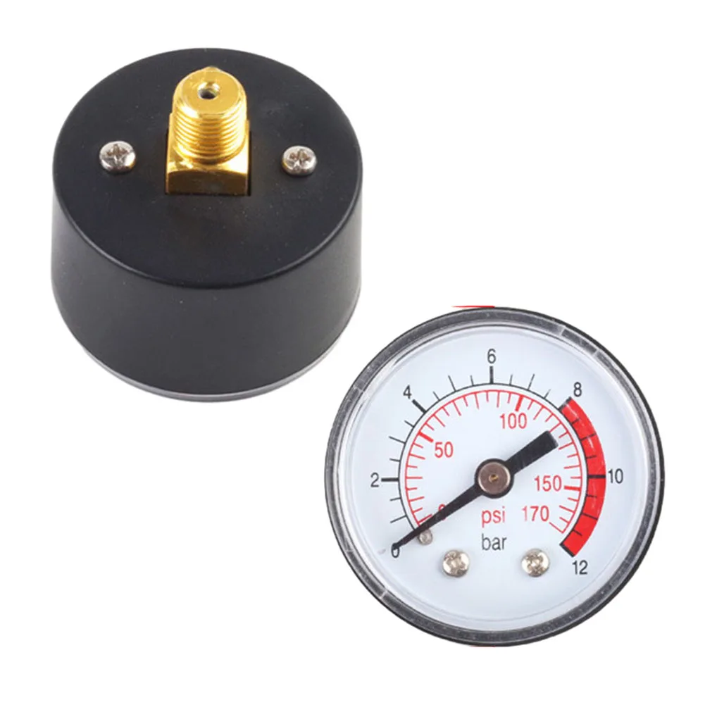 1pc Air Compressor Pneumatic Hydraulic Pressure Gauge 0-12Bar / 0-170PSI Measuring Instrument Parts Accessories