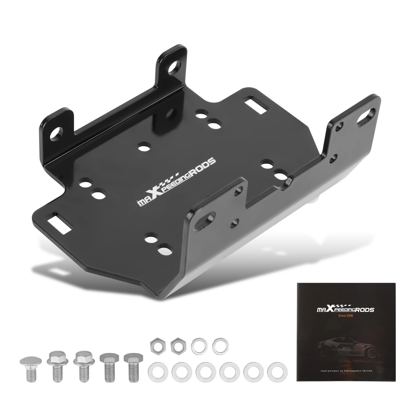 Heavy-Duty Steel UTV Winch Mounting Bracket for 2016-2024 Yamaha Grizzly 700