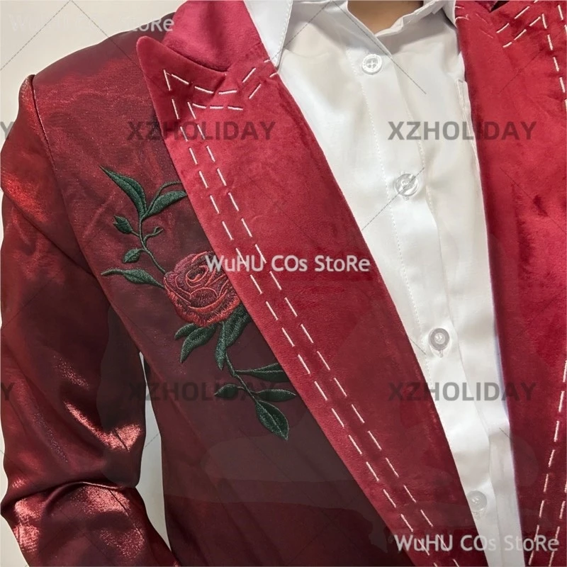 Gioco Amore E Spazio Profondo Cos Rafayel Costume Cosplay Rosa Rosso Vestito Cappotto Qiyu Rafayel Parrucca Donna Uomo Vestito Del Partito di Halloween
