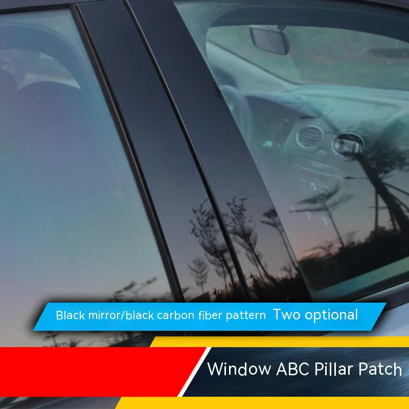 For Geely Geometry C 2022 2021 2020 Car B C Pillar Middle Central Column PC Window Decoration Strip Sticker Accessories 6pcs