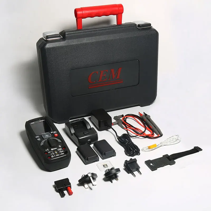 

Professional Digital Multimeter with 7.5mm Focal Length Four Color Palettes 6000 Counts Voltage Ohm Current Meter Test Leads