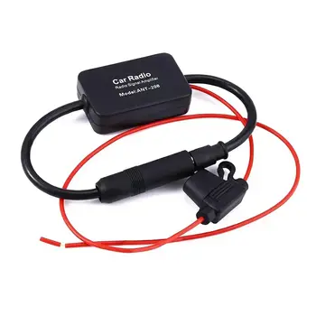 通用型FM收音機訊號車用天線訊號放大器抗干擾增強套裝AM汽車電子放大器配件12V 6 最佳銷售 汽車收音機放大器 - №2