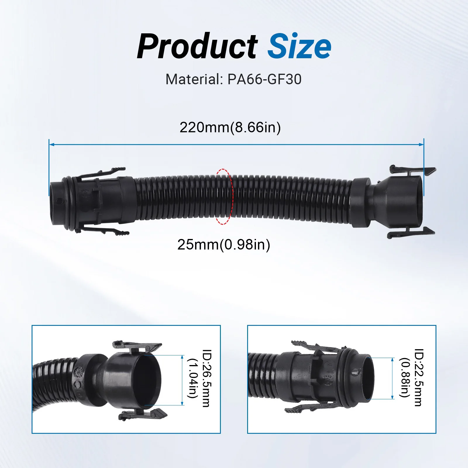 For BMW N47 N57 1 3 4 5 6 7 Series X1 X3 X4 X5 X6 E90 E91 E92 13717803842 PA Nylon Air Intake Breather Hose Pipe Turbo Hose Fit