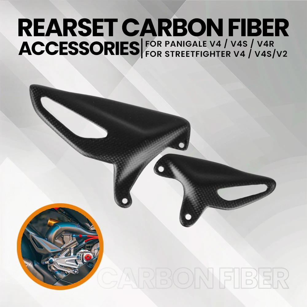 

Защита пятки мотоцикла, защита для ног из углеродного волокна, задняя часть Footreat для DUCATI Panigale V4/S/R Streetfighter V2 V4/S 2018-24