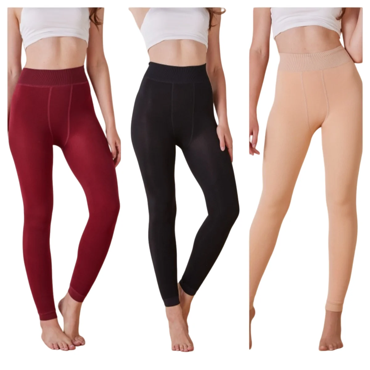 Winter Fleece Leggings Women Fleece Lined Thickened Thermal One Size Foot Stirrup Pants Thick Tight Pants Woman clothing