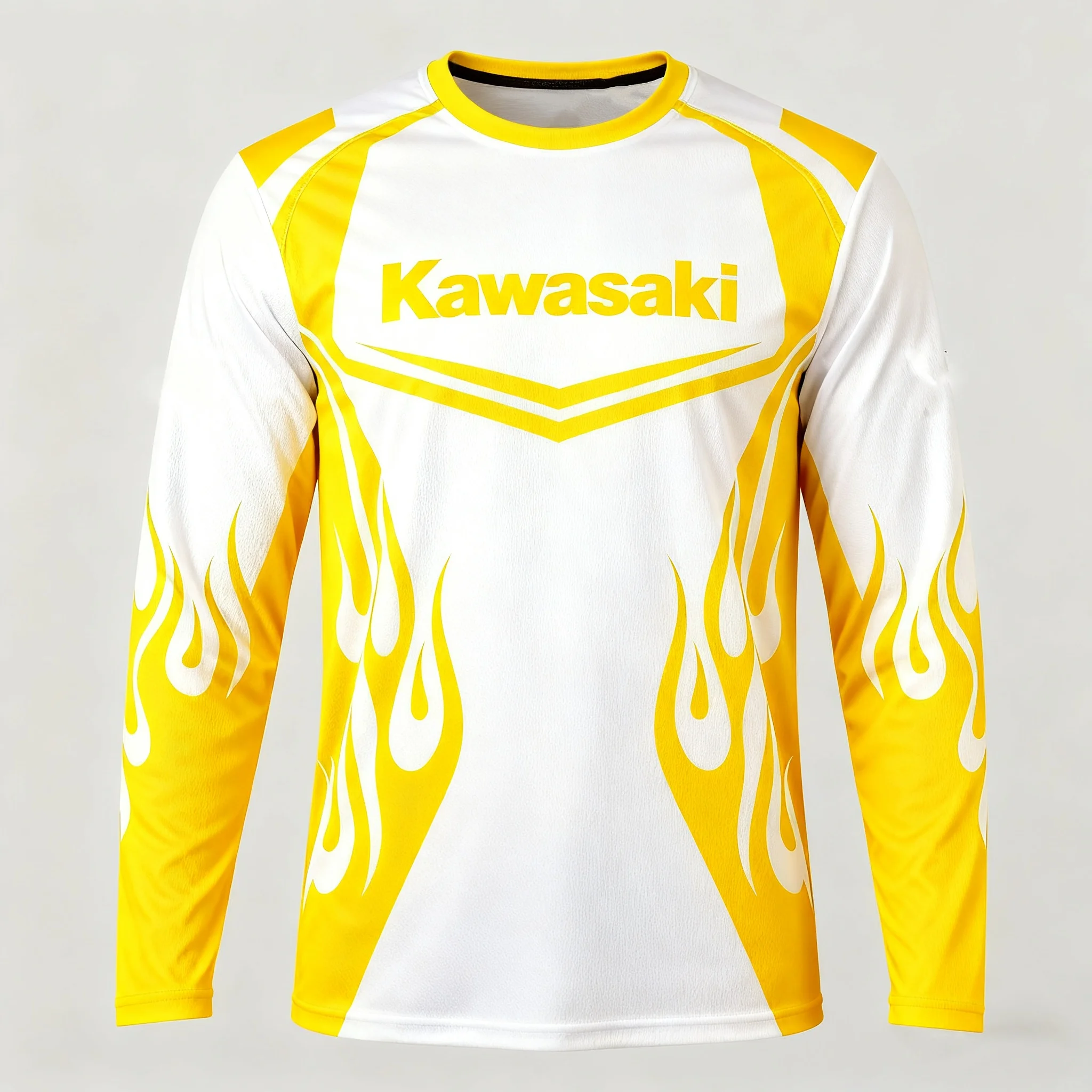 تي شيرت مطبوع ثلاثي الأبعاد من Kawasaki Motorcycle لملابس ركوب الدراجات الرياضية اليومية غير الرسمية للرجال والنساء في الهواء الطلق