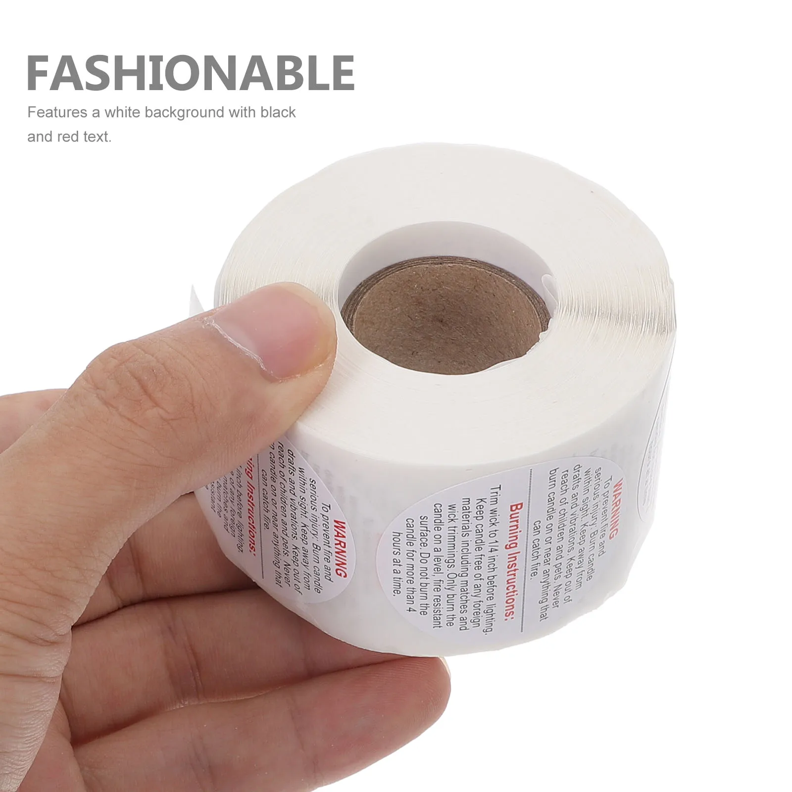 Warning Labels Waterproof Self-Adhesive Stickers For Making Diy Jar Container Scented Candles Wax Melts