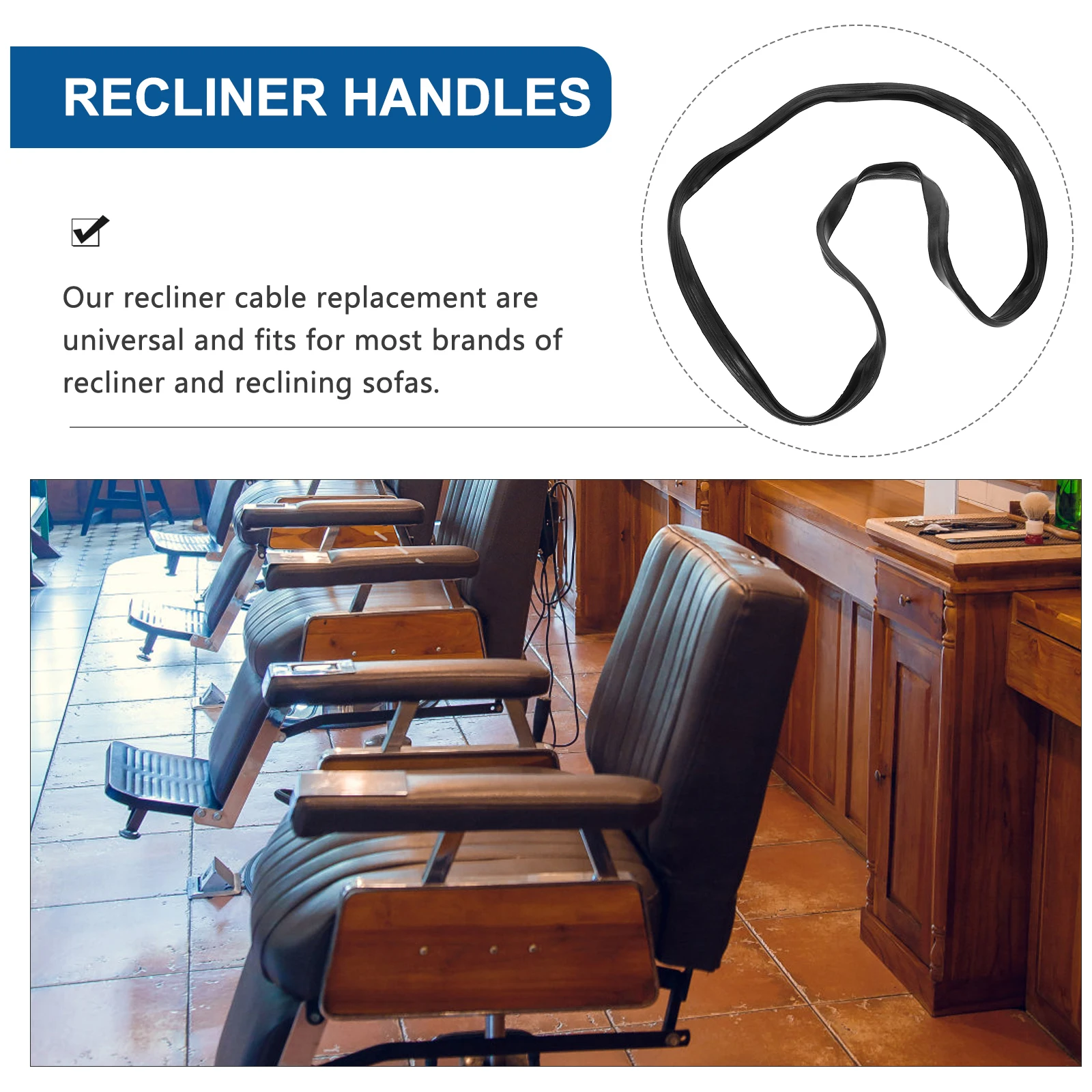 อุปกรณ์เสริมเก้าอี้ตัดผม แหวนยางป้องกันสีดำ สำหรับเปลี่ยนฐานรอง ป้องกันพื้นสำหรับเก้าอี้ทำผมในร้านเสริมสวย