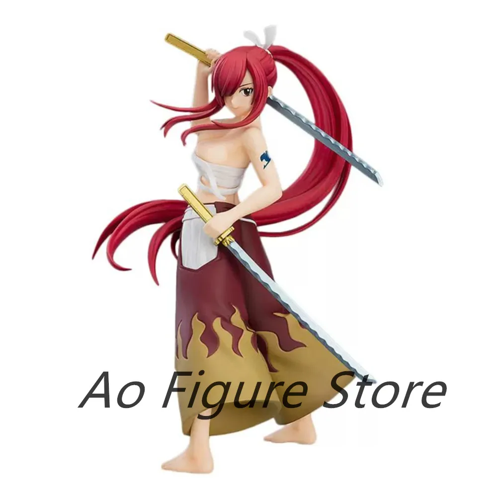 Erza Scarlet Figure 17cm Demon Blade Red Sakura Non PVC Action Figure Amine Birthday Gift Collectible Figurine