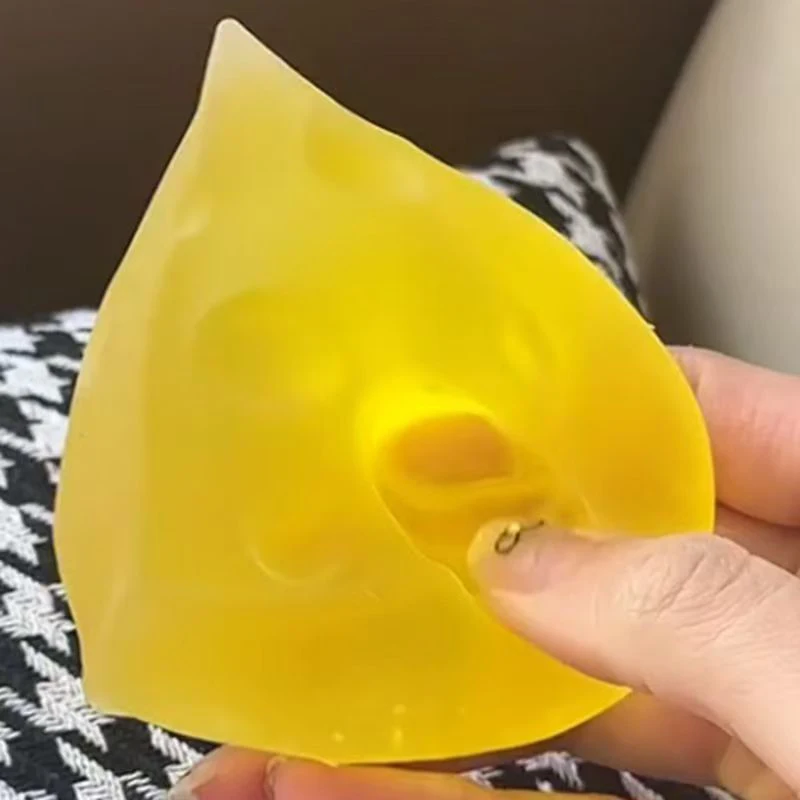 Triangle Yellow Cheese Mango Squishy Figurines Realistic Food Color-changing Fruit Home Table Stress Relief Decoration Cute Gift