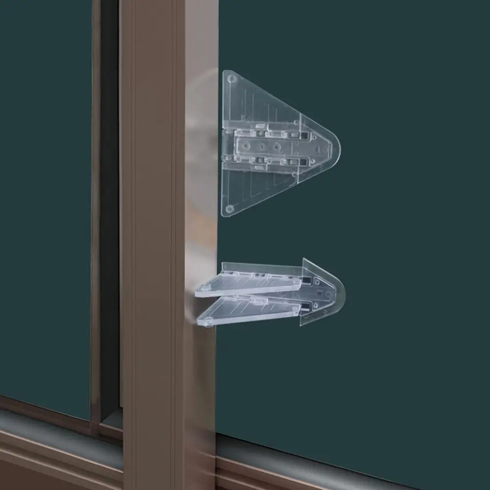 Multi-Purpose Anti-Val Transparant Eenvoudig Te Installeren Schuifraamvergrendelingen Voor Push-Pull Deur Beveiliging Baby Veiligheidssloten