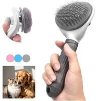 One-Click Self Cleaning Pet Hair Remover Comb Stainless Steel Knot-proof Pet Dog Brush Grooming Tools Non-slip Cat Beauty Brush