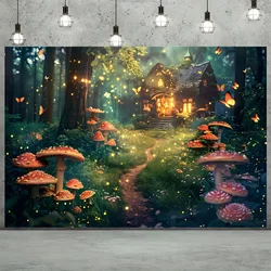 Fairyland Garden background Take fairy-tale forest photography background, suitable for spring and summer occasions