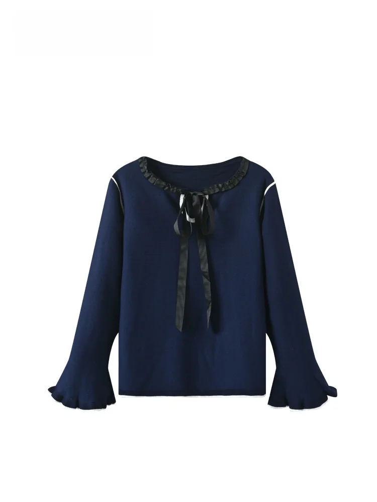 

Женская футболка больших размеров с круглым вырезом и длинным рукавом, повседневный осенний модный топ, омолаживающий образ, для полных женщин, удобный трикотажный.