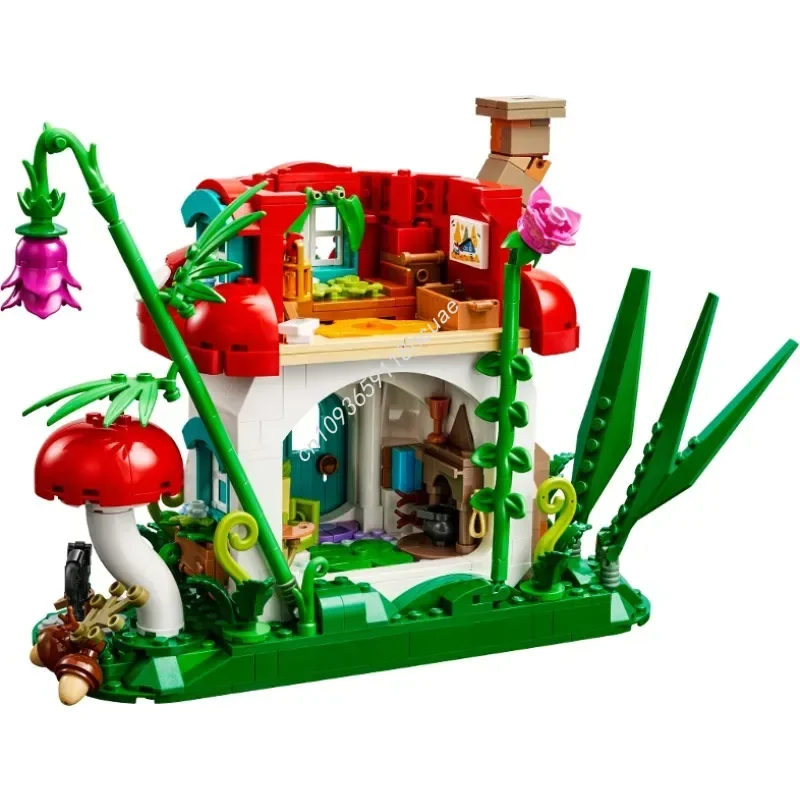 964 pçs casa de cogumelo personalizado modular moc edifício vista rua modelo moc bloco de construção diy brinquedos educativos presente natal