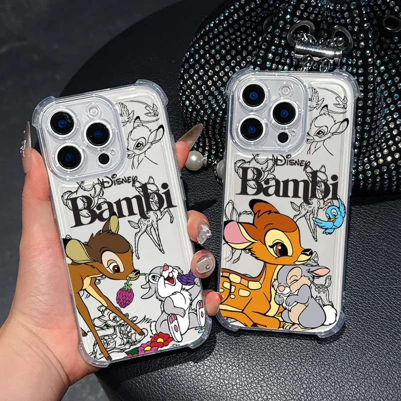Cartoon BambiS ThumperS Phone Case For Samsung Galaxy S26 S25 S24 S23 S22 S21 S20 Edge FE Ultra Plus 4G 5G Anti Fall Clear Cover