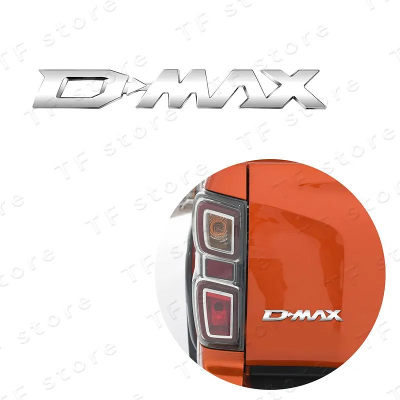 3D ABS Plastic Car Styling DMAX D-MAX Letter Logo Badge Sticker Car Body Trunk Fender Emblem Decal Auto Accessories