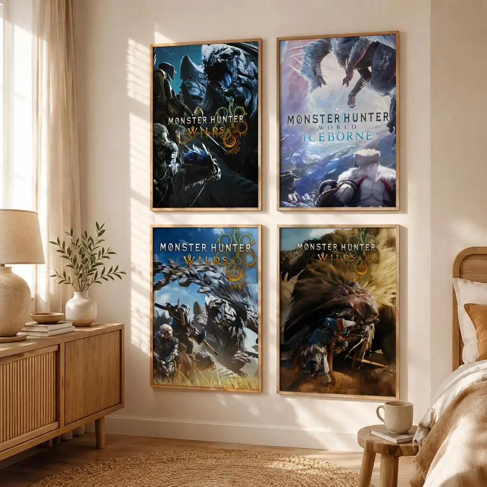 Monster Game M-monster hunter Poster All-match HD Waterproof Self-Adhesive Wall Art Sticker For Home Bedroom