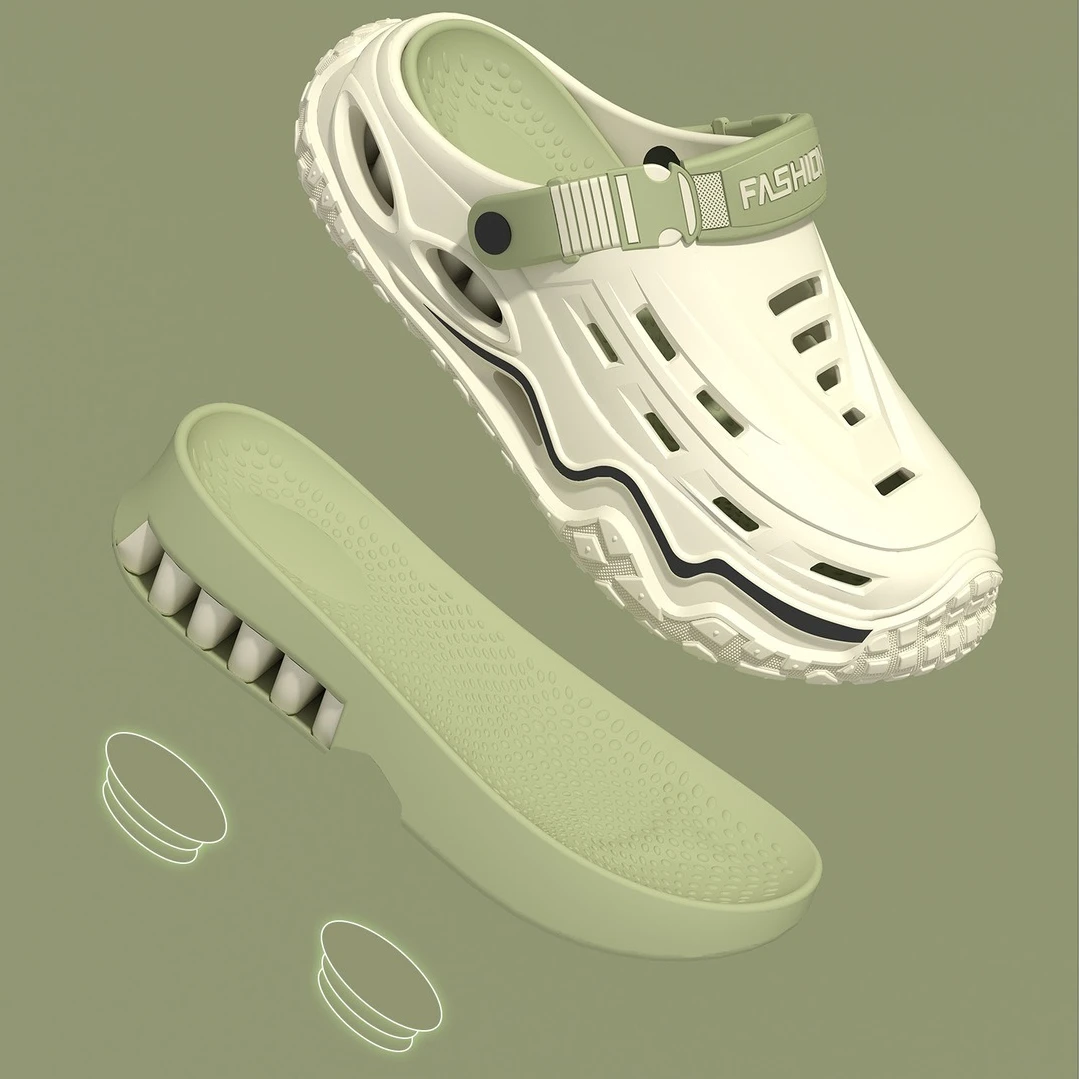 Cave Shoes for Men, 2026 Four Seasons New Outdoor Baotou Sports Anti slip Beach Sandals with Shit Feeling