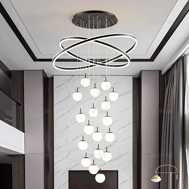 

Modern home decor led lights pendant light lamps forstaircase Chandeliers for living room hanging light indoor lighting