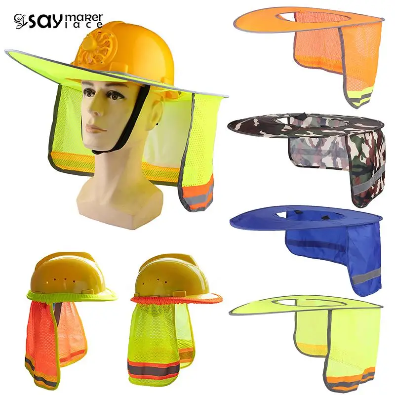 Summer Sun Shade Safety Hard Hat Neck Shield caschi cappello riflettente copertura del cappuccio riflettente per i lavoratori edili