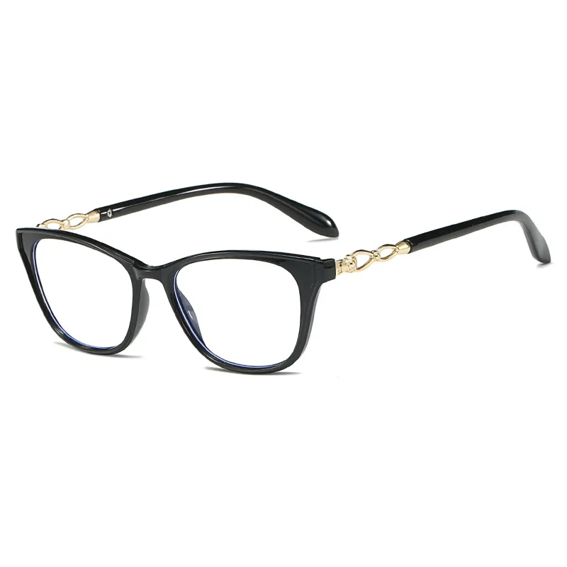 Fertige Lesebrille für Damen mit Metallkettenbügel, Presbyopie-Brille für Frauen, Dioptrien +1,00 +2,00 +3,00 Gafas 56156