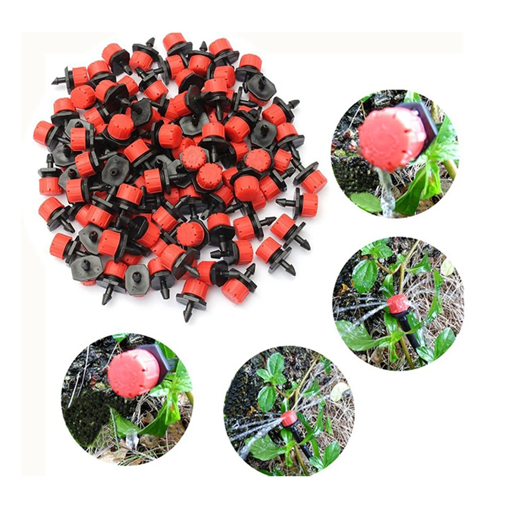 

600-100pcs Plant Irrigation Drippers Sprinklers 8 Hole Adjustable Water Dropper Head Automatic Drip Watering Irrigation System