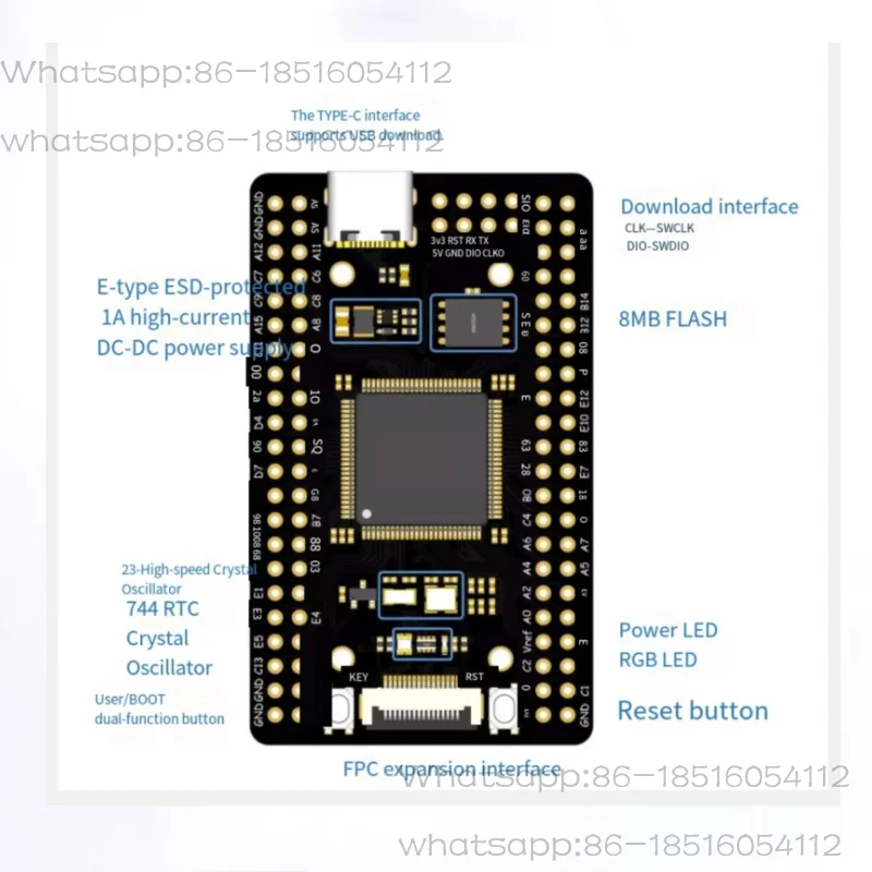 The minimum system of the STM32U575VGT6 development board is STM32U5 M33 kernel