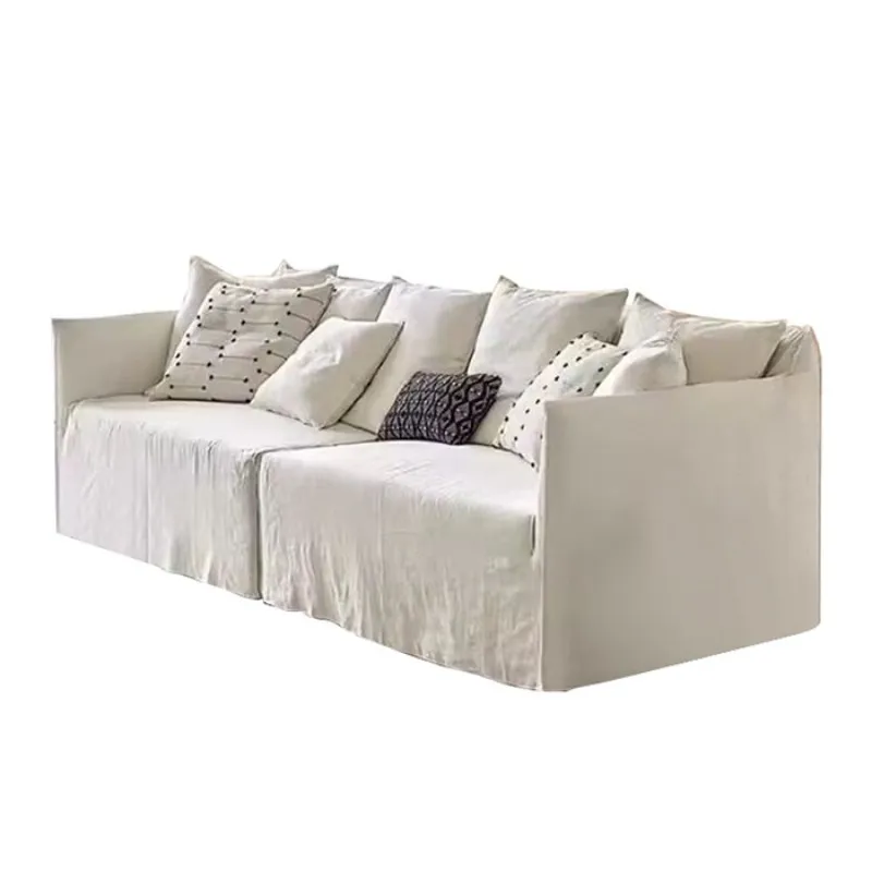 

Мягкие кресла-пуфы для гостиной, минималистичные диваны-лаунж, индивидуальные белые диваны-софа в стиле постмодерн для создания уютной атмосферы в гостиной