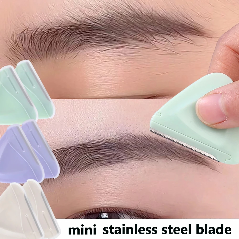 Eyebrow Trimmer Triangle Portable Safety Eye Brow Scraper Special Brow Trimmer Eyebrow Blade Beauty Tool