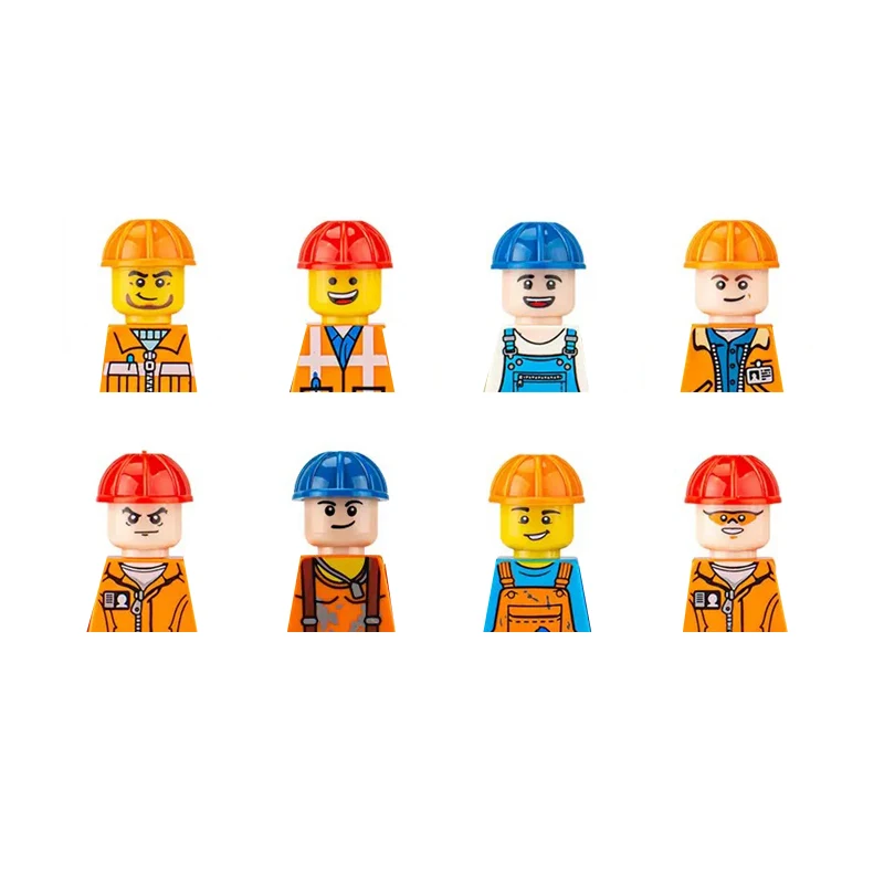 City Career 3D-Baustein-Puppen Spielzeug Cartoon-Charaktermodelle Mini-Actionfiguren Lernspielzeug Kindergeschenke