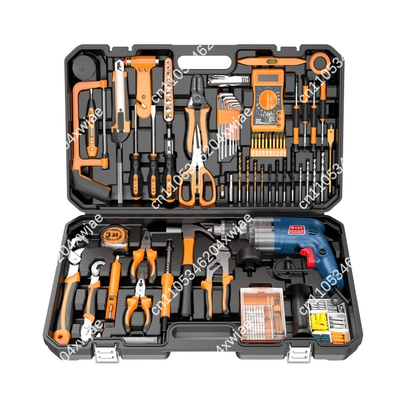 Professional Complete Power Tool Set Electric Drill & Screwdriver Kit with Accessories for Home DIY Wood Metal Repair