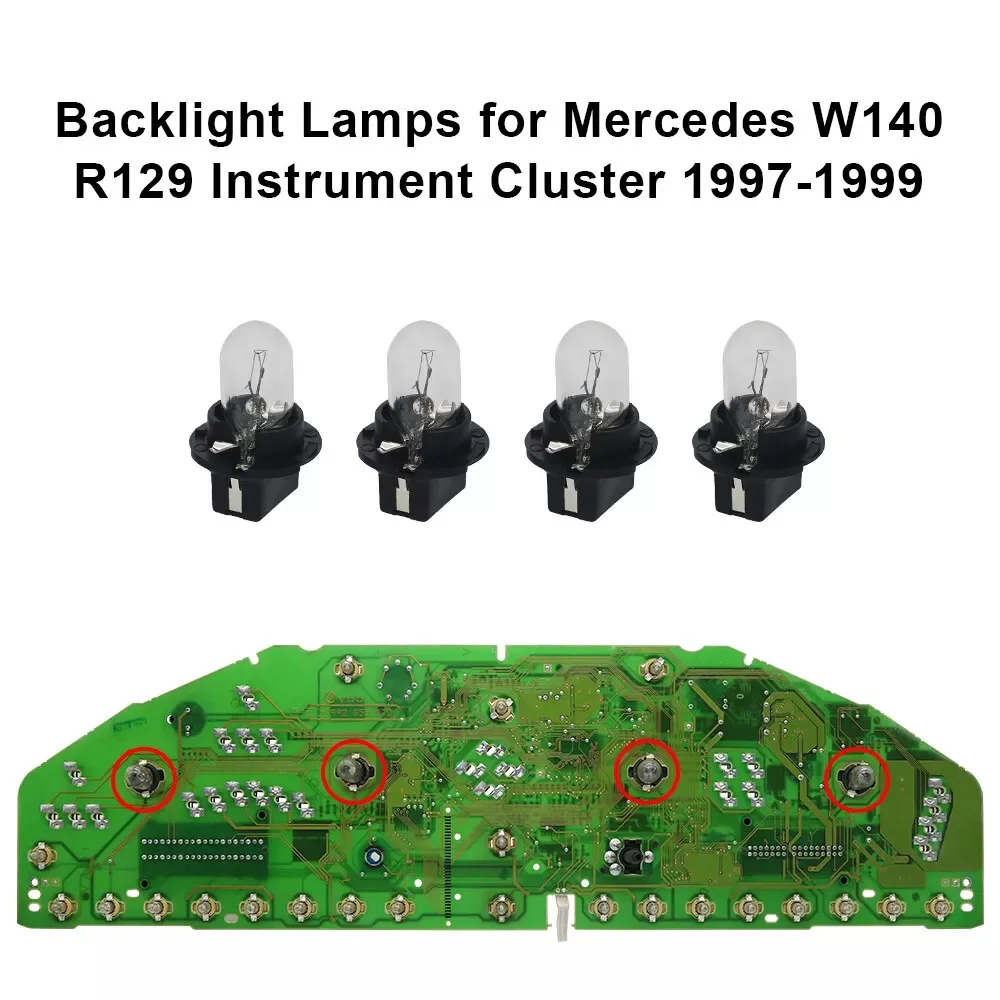 

Комплект ламп подсветки для приборной панели Mercedes W140 R129