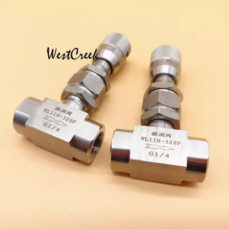 

WESTCREEK G1/8" 1/4" NPT 1/2" Stainless Steel 304 Needle Valve Micro Adjustment Valve WLL11H-320P Flow Regulating Valve 1pc