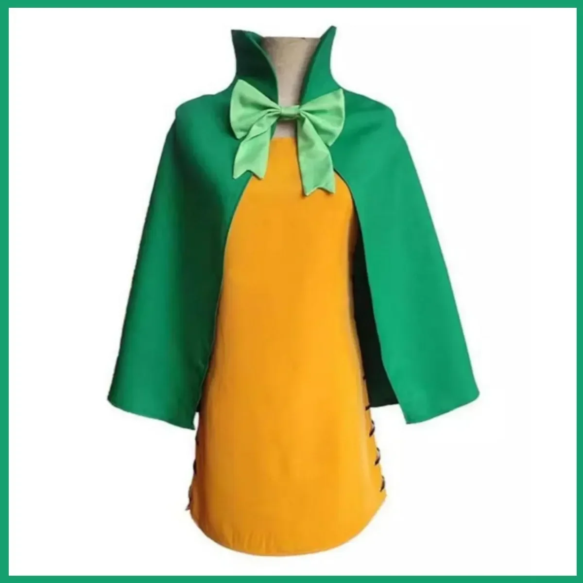 Anime Wano Kuni Country Carrot Cosplay Costume Mink Family Wig Green Cloak Yellow Dress Uniform Woman Kawaii Carnival Suit